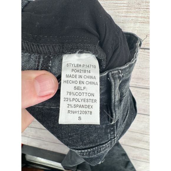 Entro Button Fly Skinny Super Flare Jeans Women's Size Small Black - Picture 9 of 14